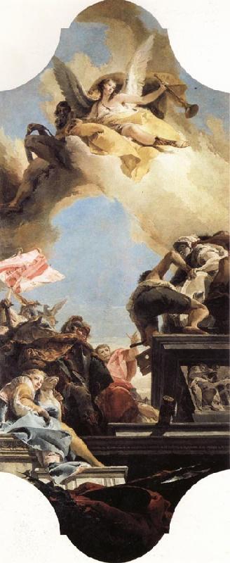 Giovanni Battista Tiepolo Erection of a Statue to an Emperor Germany oil painting art